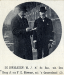 98312 Afbeelding van de juryleden W.J.M. de Bas uit Den Haag en F.E. Blauw uit 's-Graveland tijdens de 14e nationale ...